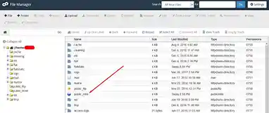مسیر پوشه public_html در فایل منیجر