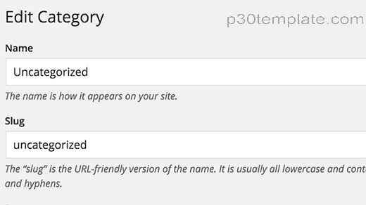 چگونه مجموعه uncategorized را تغییر نام دهیم