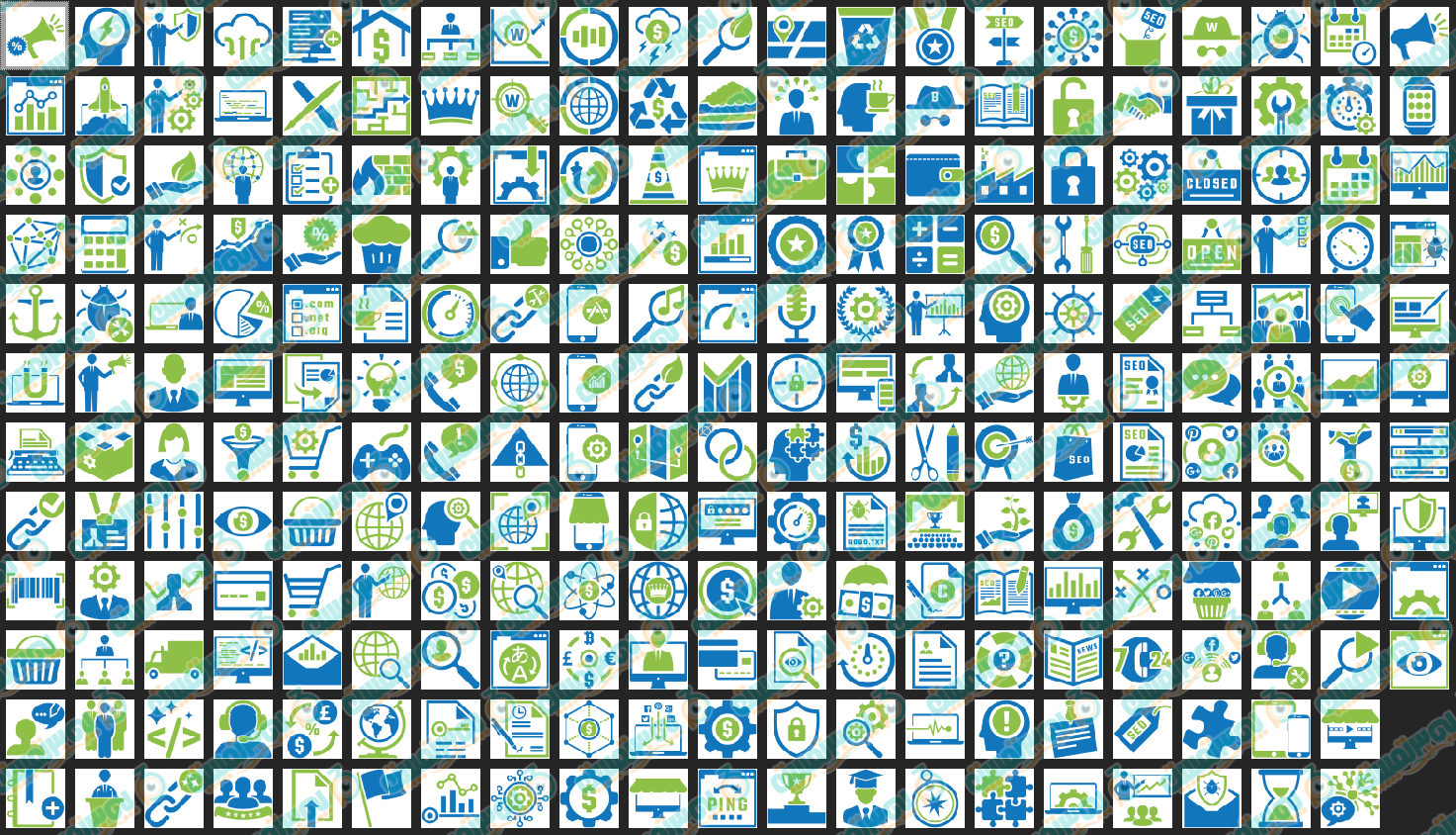 250ModernSeoBusinessIconSet