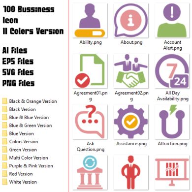 طرح های گرافیکی 10000 bussiness iconset